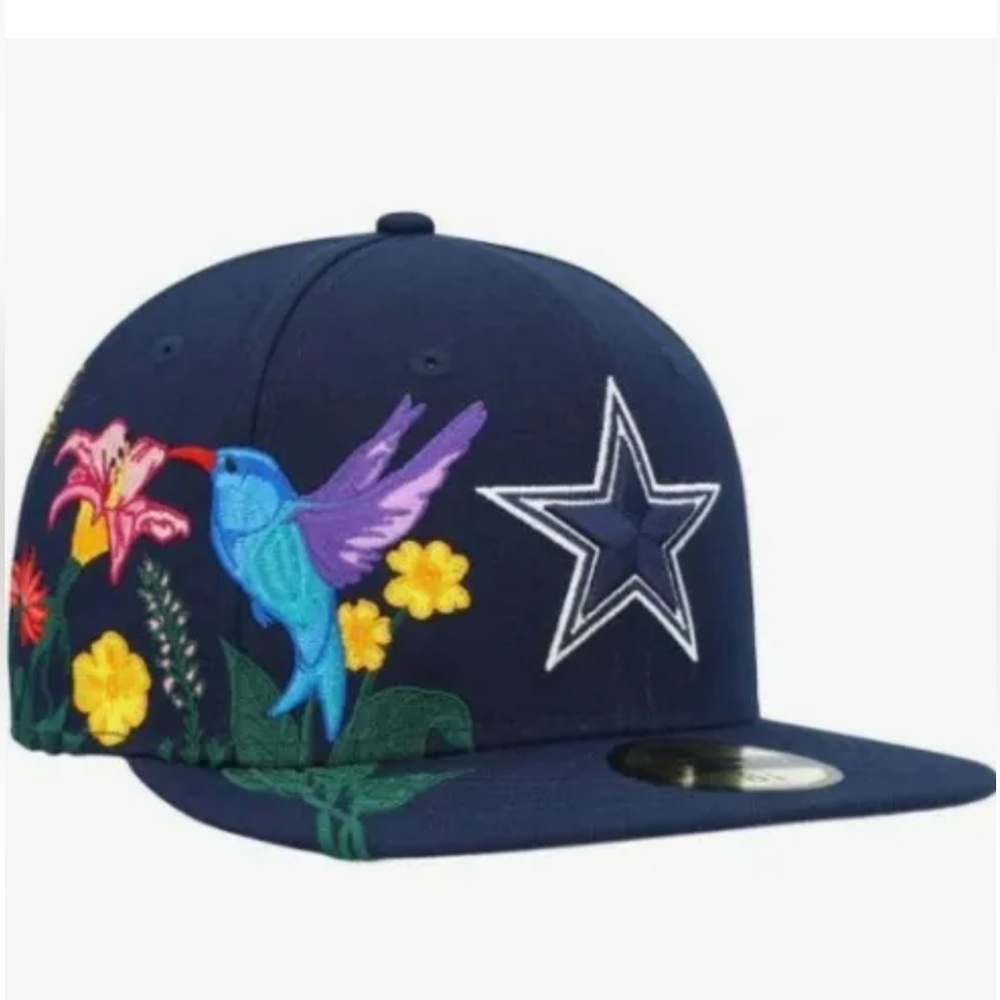 Dallas Cowboys New Era 59FIFTY Blooming Fitted Hat Navy Size 7 3/4 New Rare